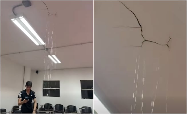 La primera tormenta inunda el Conservatorio Nacional recién renovado