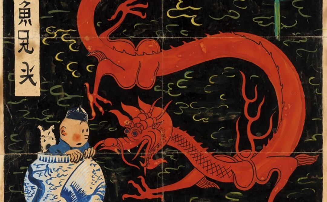 Le Lotus Bleu, de Hergé. Imagen: Artcurial
