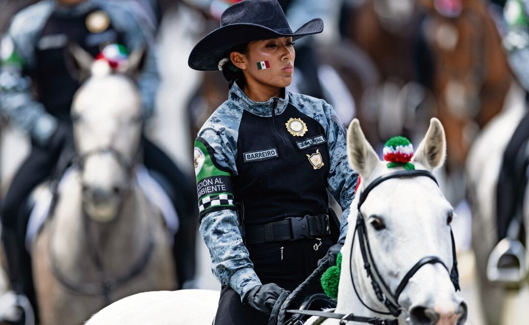 La Guardia Nacional participó en el desfile militar del 16 de septiembre del 2024. Foto: Hugo Salvador | El Universal