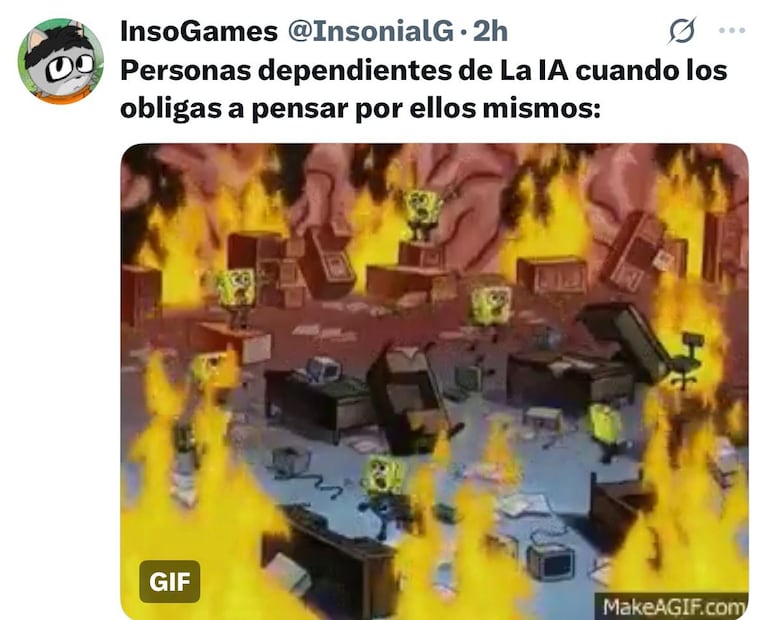 Usuarios reaccionan a caída global de ChatGPT. Foto: Redes sociales