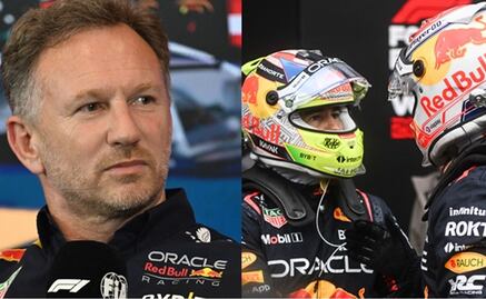 Defiende Christian Horner a Checo Pérez, tras protagonizar pelea con Max Verstappen: "Quizás no lo vio"