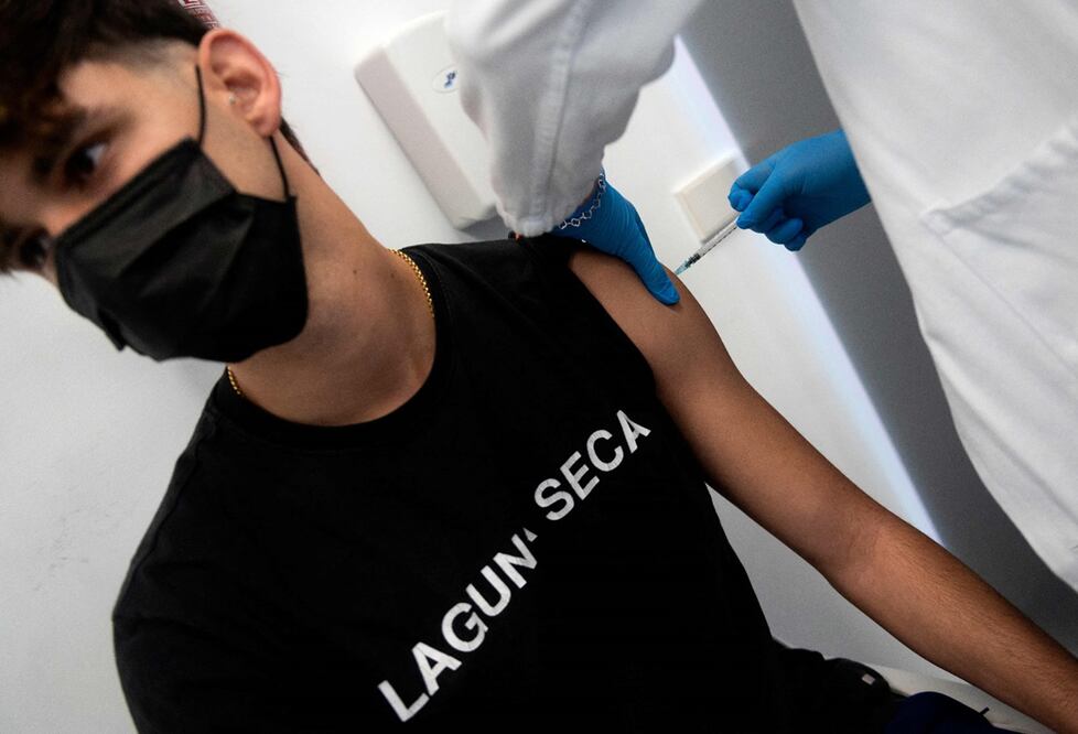 Jornada de vacunación antiCovid. Foto: AFP / José Jordan