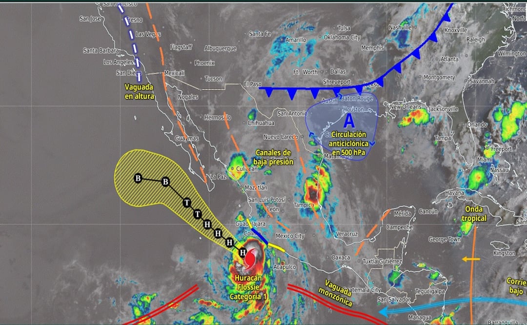 Flossie se fortalece y avanza hacia el Pacífico mexicano; prevén lluvias torrenciales, vientos intensos y calor extremo. Foto: Especial