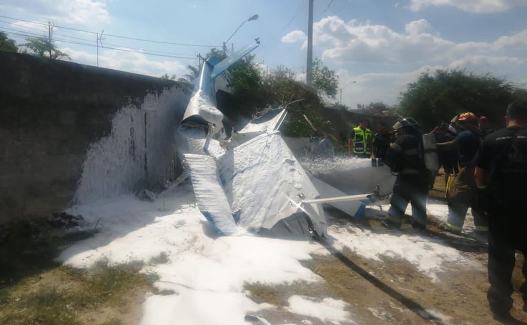 La avioneta de prácticas es propiedad de la escuela "Iflyt" de esta ciudad . Foto: Especial