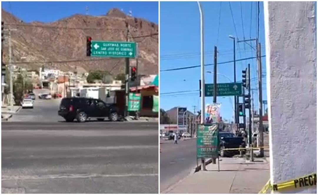 El comandante Francisco “N”, fue ejecutado en la calzada Agustín García López y calle Guadalupe, de la colonia Delicias de Guaymas, Sonora. Foto: Especial