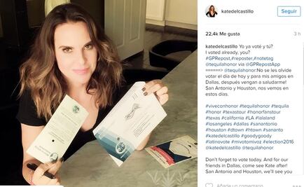 Kate del Castillo ya votó en elecciones de EU