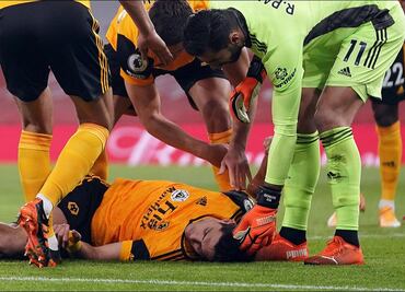 Raúl Jiménez sufrió fractura de cráneo; ya fue operado