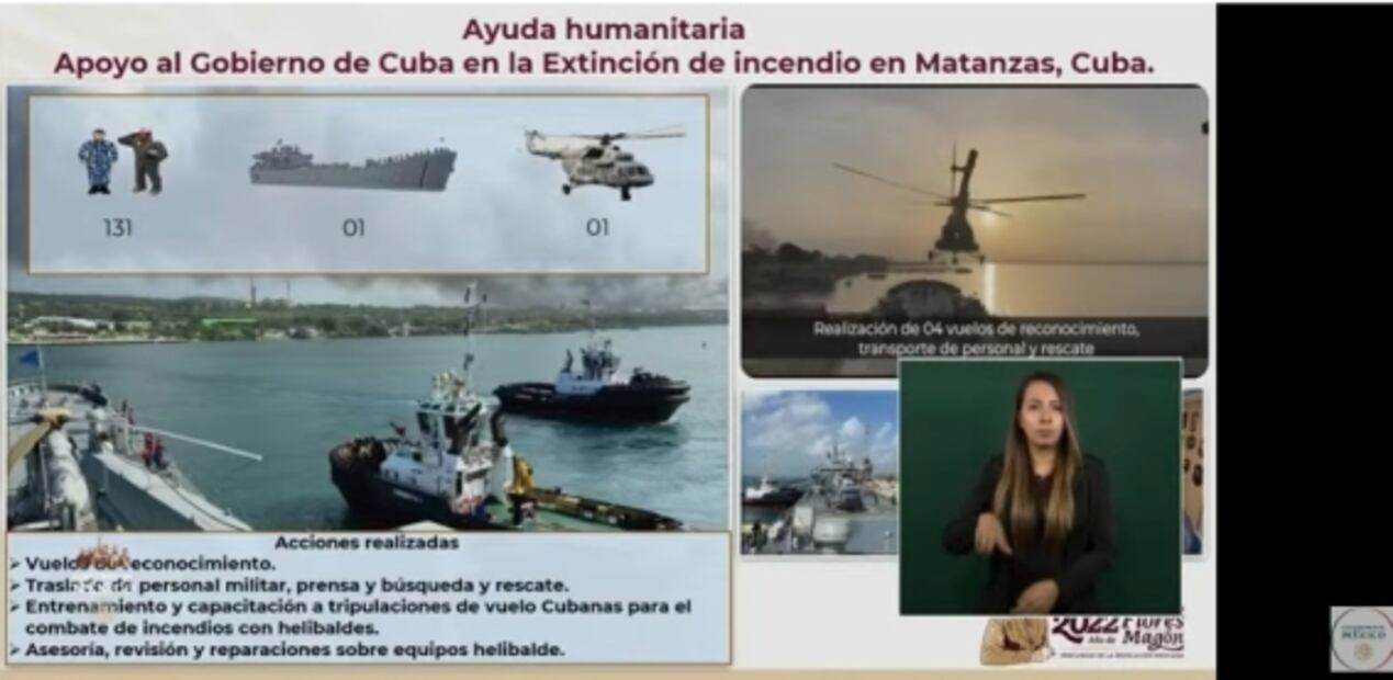 Este es el equipo que Sedena y Marina enviaron a Cuba para extinguir incendio en Matanzas