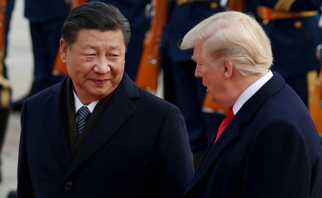Xi Jinping, presidente de China y Donald Trump, mandatario de EU. Foto: Reuters 