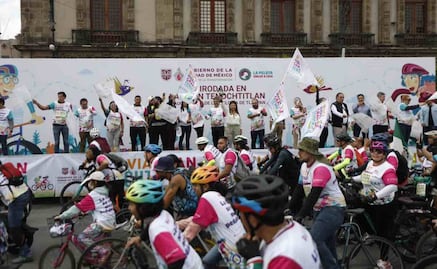 Inauguran ciclovía La Gran Tenochtitlán entre protestas; "Calzada de Tlalpan es de todos", afirma Brugada