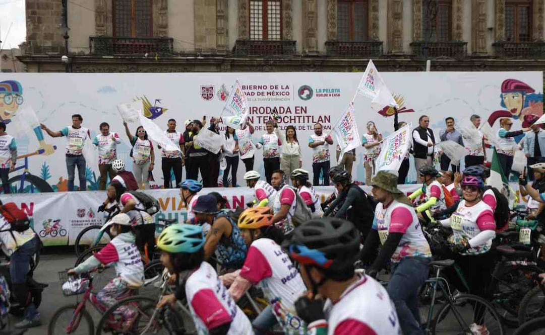 Clara Brugada inaugura ciclovía La Gran Tenochtitlan / Foto: Diego Simón Sánchez. EL UNIVERSAL