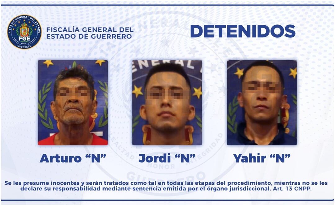 Luego de un presunto robo con violencia a un vehículo de Coppel en Acapulco, Guerrero, detienen a tres probables implicados (6/11/2024). Foto: Especial