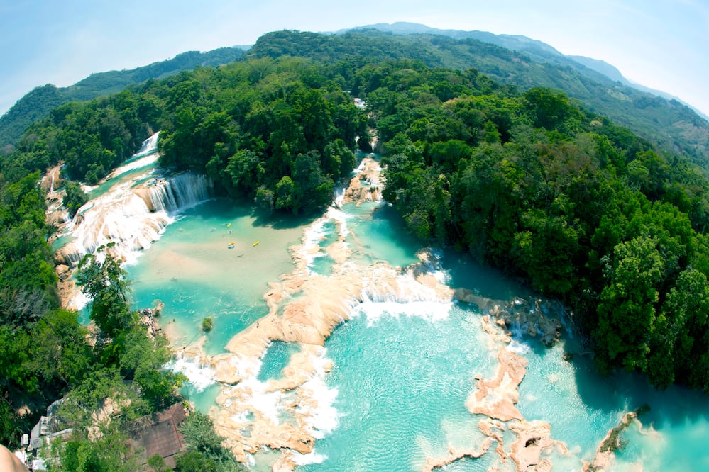 Cascadas de Agua Azul, Chiapas. (Foto: Jens Klatt/ OCV Chiapas)