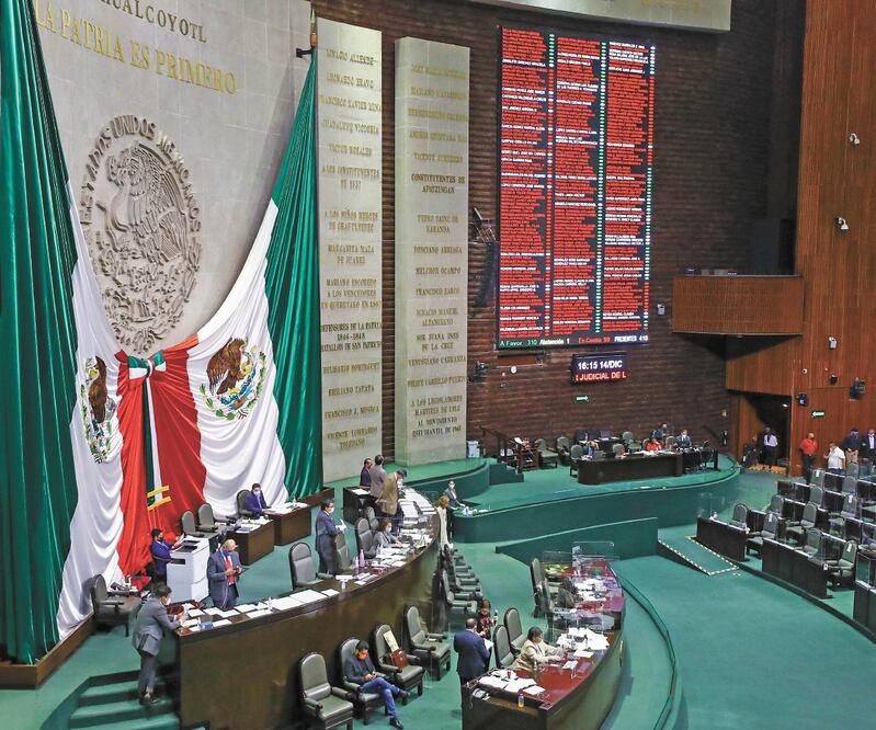 La Cámara de Diputados aprobó —con 329 votos a favor, 40 abstenciones y 98 en contra— la reforma a la Ley de Seguridad. ARCHIVO EL UNIVERSAL