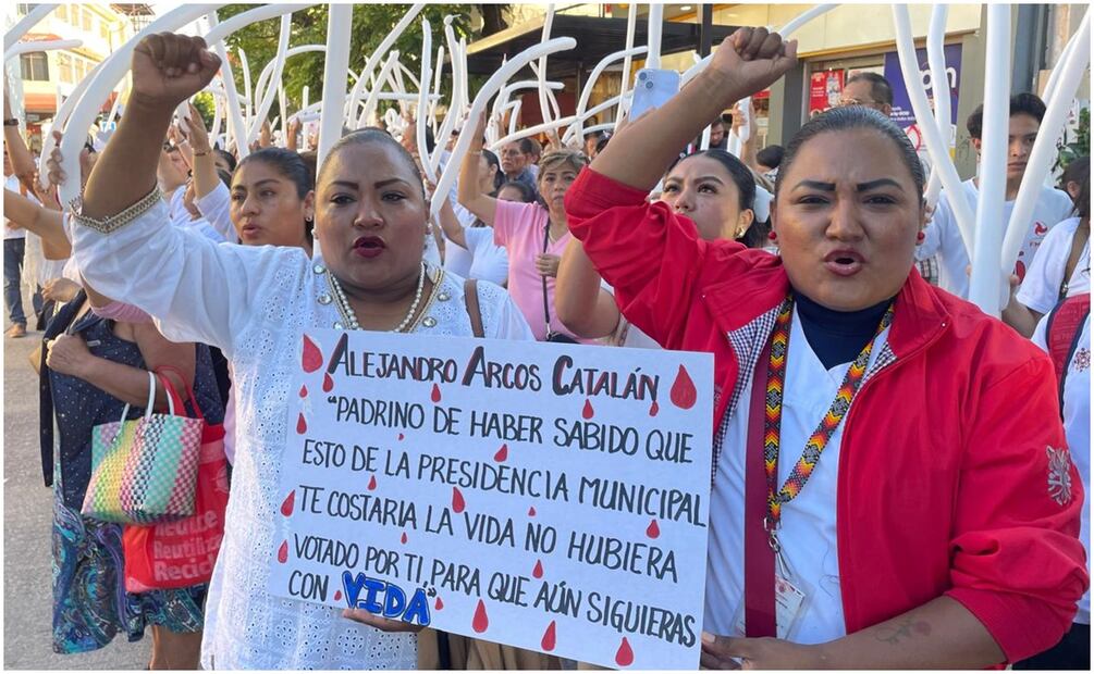 Cientos de habitantes de Chilpancingo salieron a las calles de la capital guerrerense para exigir paz (10/10/2024) Foto: Arturo de Dios Palma / EL UNIVERSAL