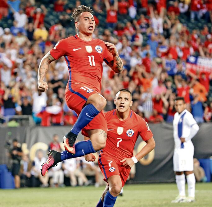 Eduardo Vargas fue uno de los héroes andinos al hacer doblete (15’ y 43’) (CRÉDITO DE FOTO)