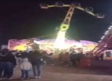 VIDEO : ¡Otra vez! Falla juego mecánico en feria de Tizayuca
