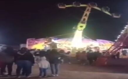 VIDEO : ¡Otra vez! Falla juego mecánico en feria de Tizayuca 