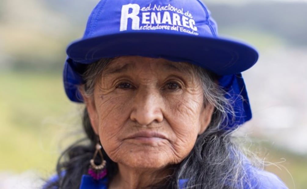 Rosa Plaza, recicladora de oficio en Renarec. FOTO: Vanessa Terán