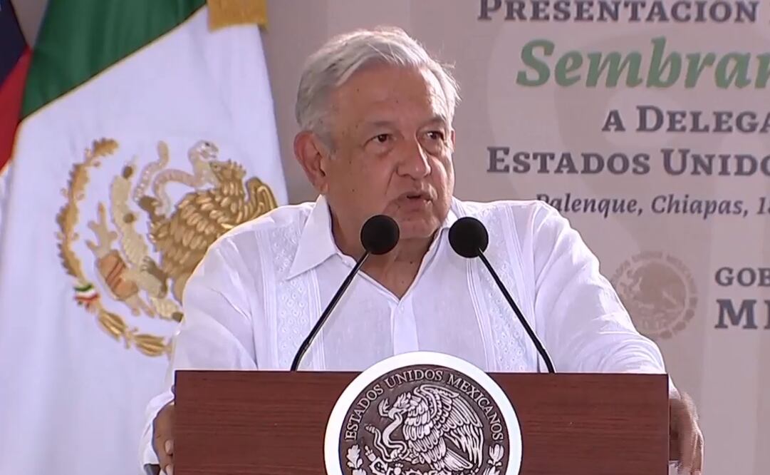 López Obrador, en conferencia de prensa desde Palenque. Captura de pantalla