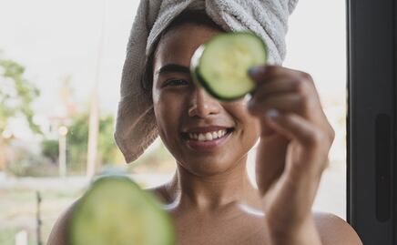 Mascarilla de pepino y aloe vera para combatir las arrugas