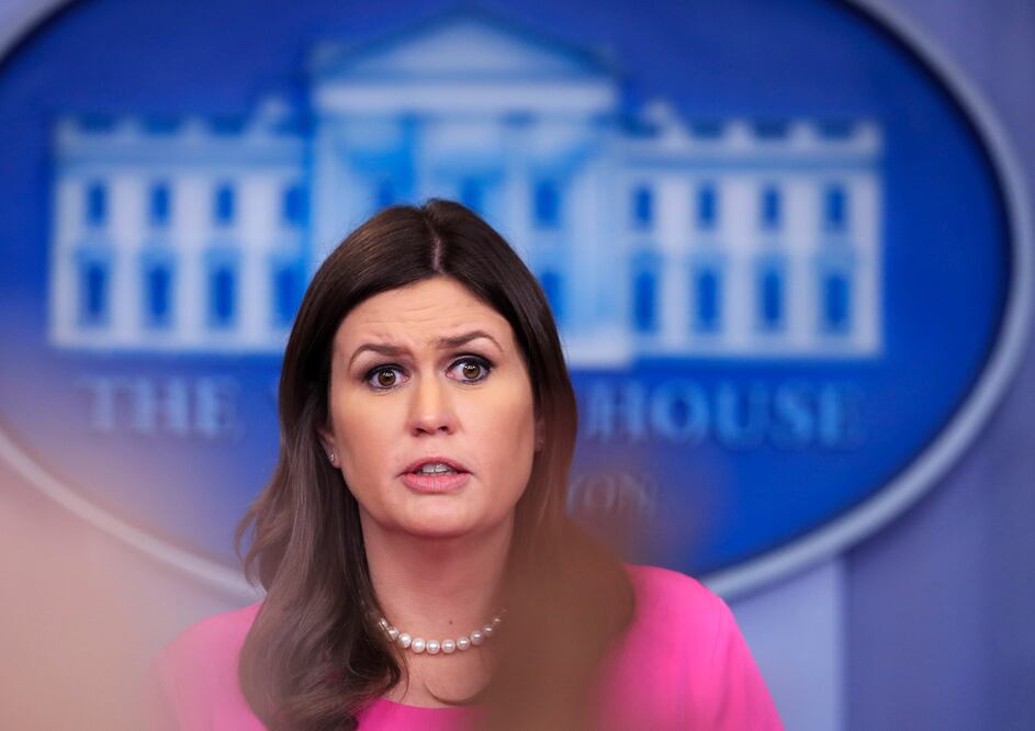 La vocera presidencial, Sarah Sanders (Foto: AP)