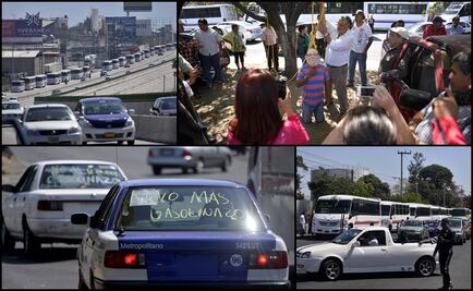 Protestan contra gasolinazo en la México-Cuernavaca