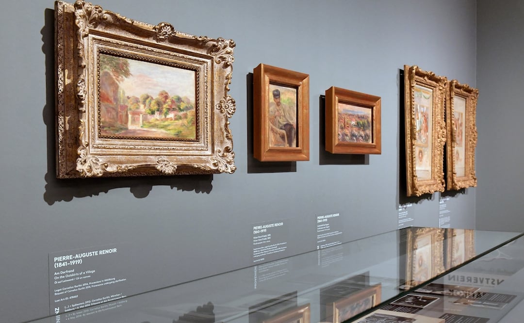 Roban obras de arte en museo de Francia. En la imagen de archivo, varias obras del artista Pierre-Auguste Renoir expuestas en un museo de Bonn. Foto: EFE