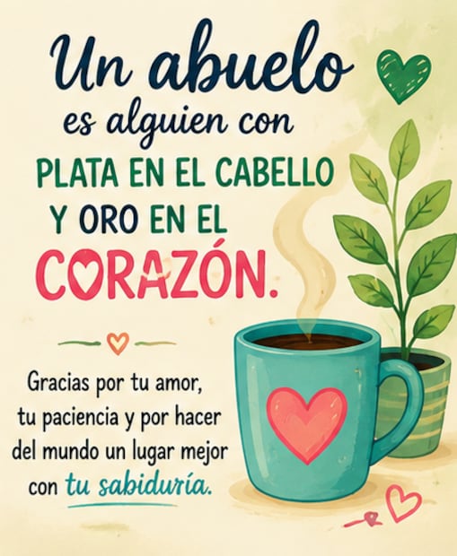 Imágenes para compartir este 28 de agosto, Día del Abuelo. Foto: Creada con IA