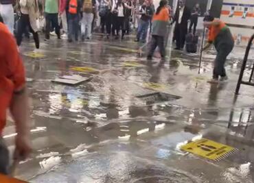 Se inunda estación Cuatro Caminos de Línea 2 del Metro; marcha de trenes es lenta por lluvias: VIDEO