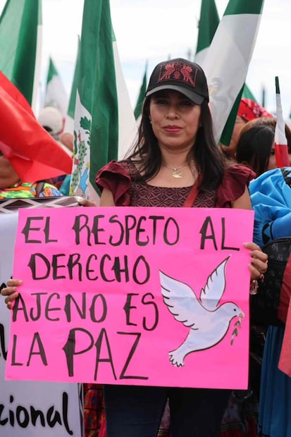 Aspectos de la marcha de Morena en Chihuahua. Foto: X @A_MontielR