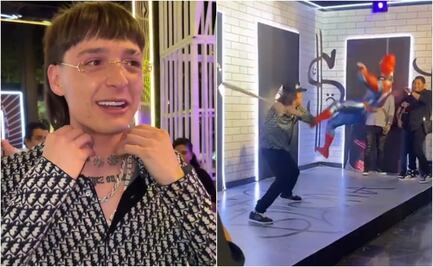 VIDEO: Desde piñata de Spider-Man hasta regalos de lujo, así fue la fiesta de Peso Pluma