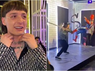 VIDEO: Desde piñata de Spider-Man hasta regalos de lujo, así fue la fiesta de Peso Pluma