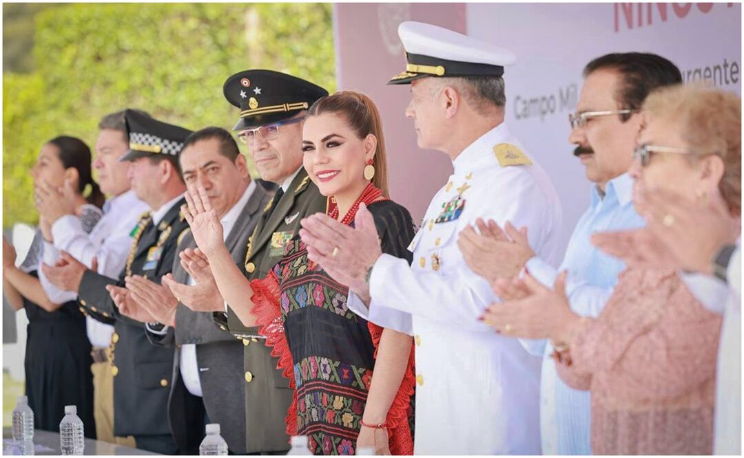 Evelyn Salgado Pineda, gobernadora de Guerrero durante la celebración del aniversario de la Gesta Heroica de Chapultepec. Foto: Especial