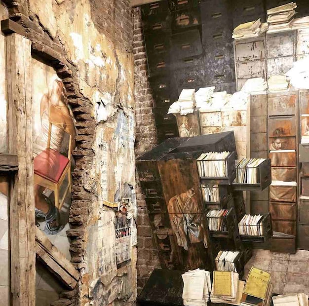 Mural ubicado en la sede de la SCJN “Un clamor por la justicia. Siete crímenes mayores”, elaborado por el artista plástico Rafael Cauduro. Foto: Especial