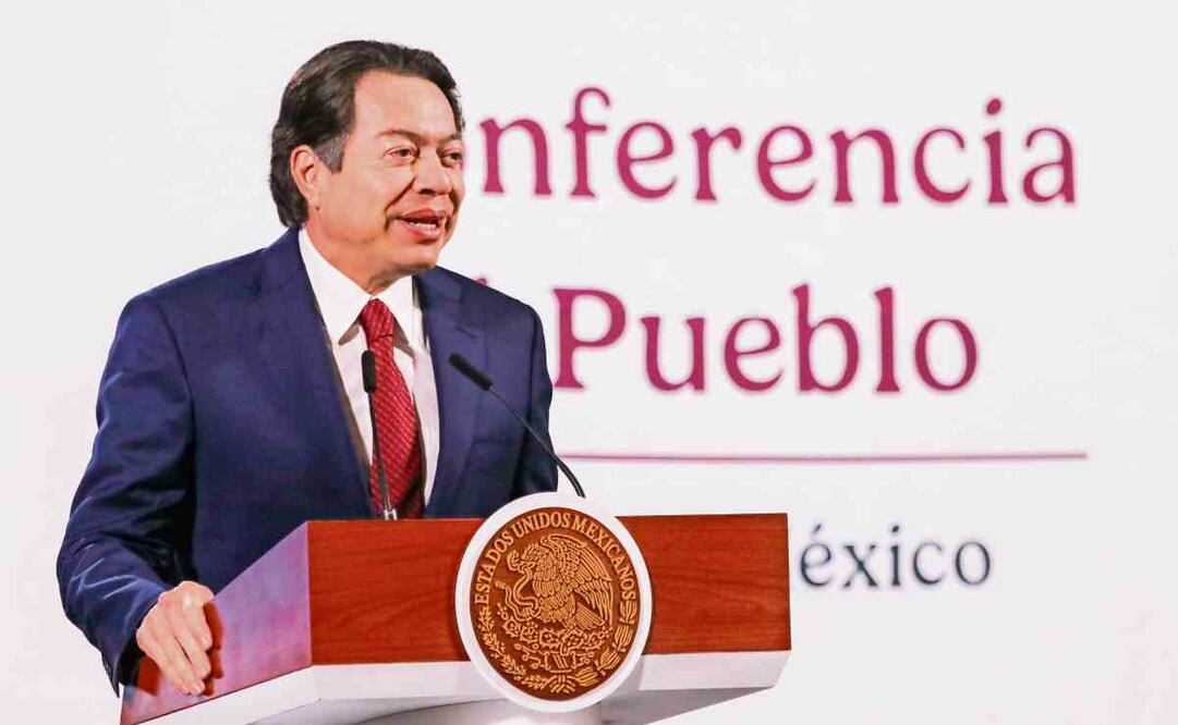 Mario Delgado Carrillo, secretario de Educación Pública, dio a conocer los plazos de inscripción para las becas. Foto: Axel Sánchez | El Universal (07/01/2025)