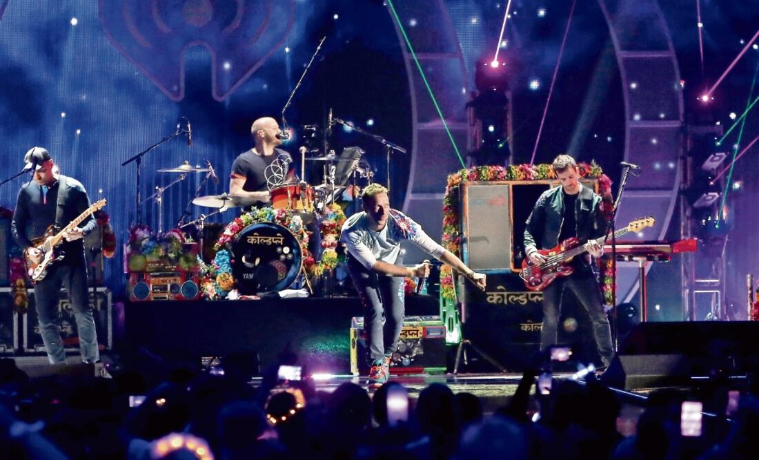 Coldplay fue uno de los favoritos en el la T-Mobile Arena (FOTOS: STEVE MARCUS. REUTERS)