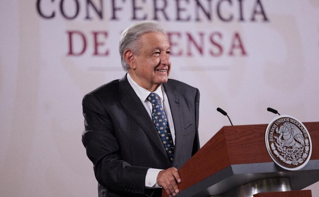 López Obrador en la convención de youtubers en Palacio Nacional. Foto: Presidencia