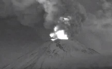 Popocatépetl registra explosión moderada de ceniza