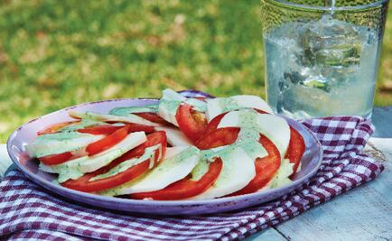 #RECETA ensalada de jitomate y queso con aderezo