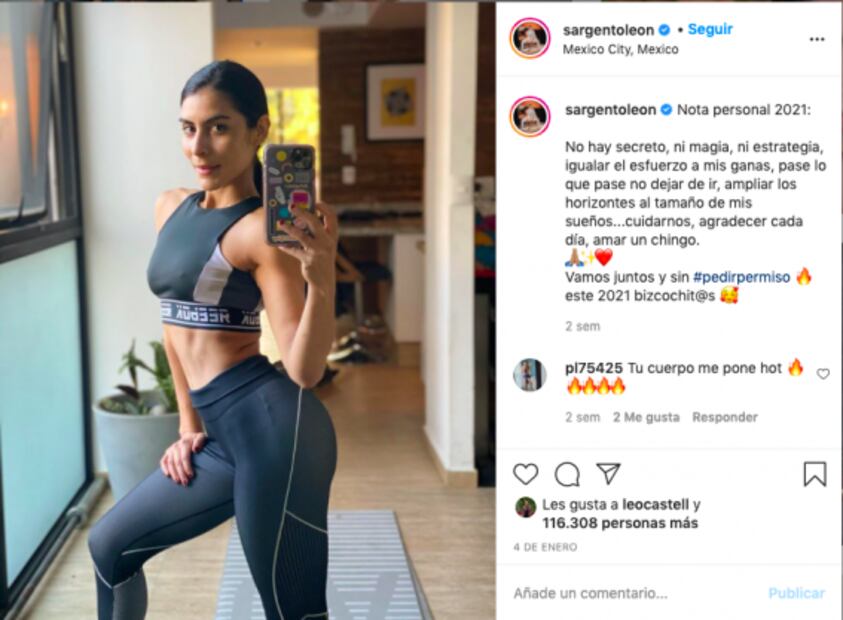 María León presume sus abs de acero en mini top