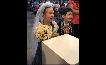Contraste de reacciones de niños en boda de kermesse se vuelve viral