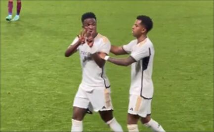 VIDEO: Vinicius Jr. provocó con burlas al banquillo de suplentes del Barcelona en la final de la Supercopa de España