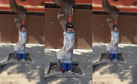 Presunto ladrón fue emplayado a un árbol por vecinos de alcaldía Benito Juárez; habría intentado robar una bicicleta