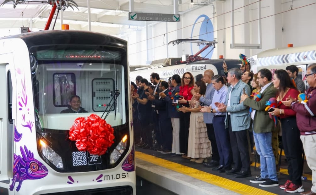La jefa de Gobierno Clara Brugada inaugura Tren “El Ajolote”. Foto: especial