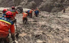 Labores de rescate en la inundación de Nepal