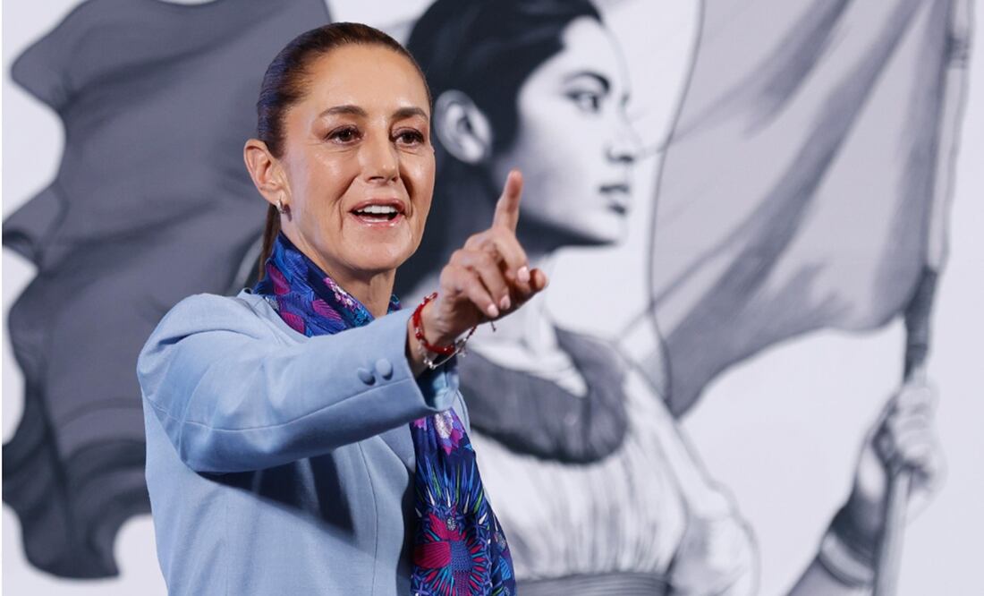 Claudia Sheinbaum en la mañanera del 12 de marzo de 2025. Foto: Diego Simón Sánchez/EL UNIVERSAL