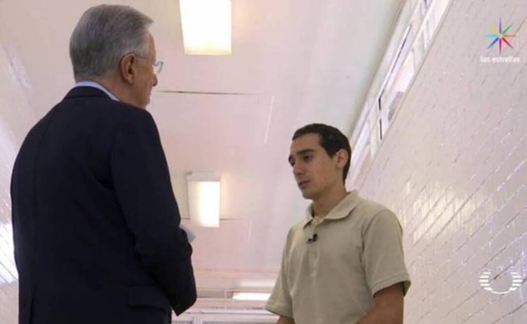 Benjamín Serment interviewed by journalist Joaquín López-Dóriga (Photo: Twitter/Televisa)