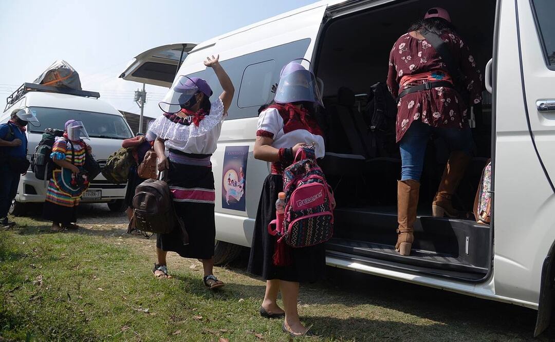 Algunos zapatistas salieron rumbo a Europa. Foto: EFE