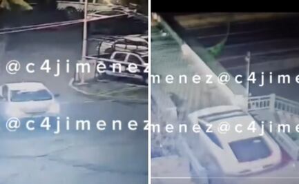Video capta cómo conductor se subió a puente peatonal en Naucalpan